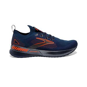 Brooks Levitate StealthFit GTS 5 Road Running Shoes - Mens, Navy/Orange | IE-XRY872041